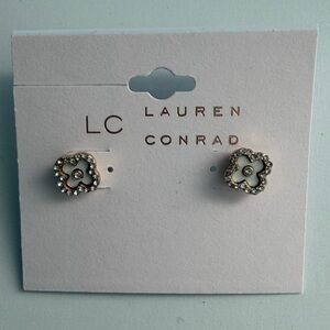 LC Lauren Conrad GoldTone Clover Stud Earrings